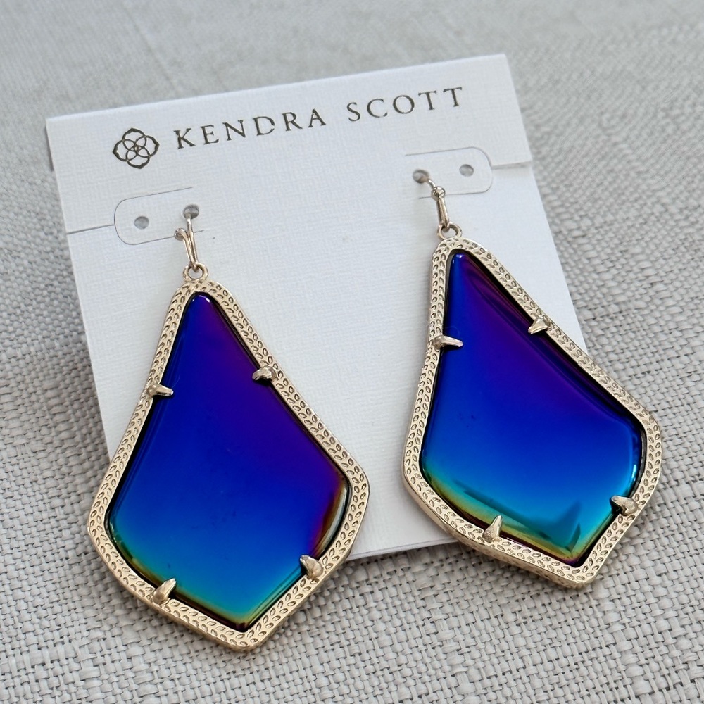 Kendra Scott Alexandra Black Iridescent Earrings